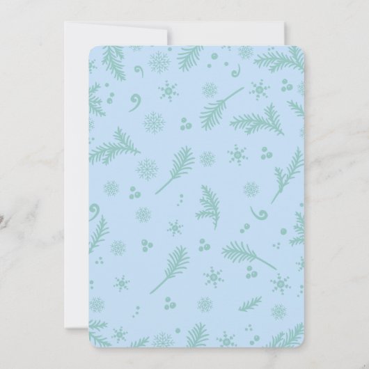 ウィンターアリスインワンダーランドガールズ誕生日 招待状 (裏面)