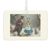 ウィンターアリス白い車の空気清浄機 カーエアーフレッシュナー (裏面)