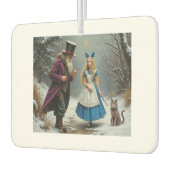 ウィンターアリス白い車の空気清浄機 カーエアーフレッシュナー (左)