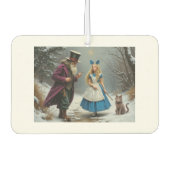 ウィンターアリス白い車の空気清浄機 カーエアーフレッシュナー (正面)