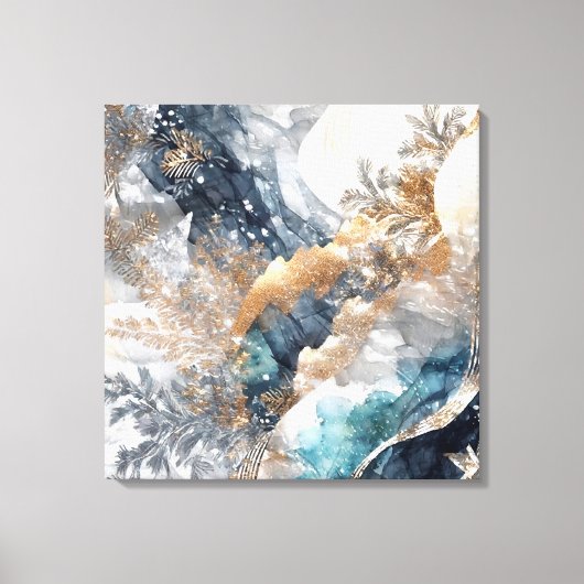 ウィンターアルコールインクアートキャンバスプリント キャンバスプリント (正面)