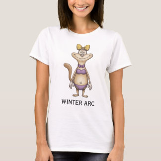 ウィンターアークの面白いワークアウト猫のスケッチTシャツ / ギフト Tシャツ
