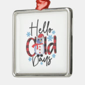 ウィンターアートハローコールド日 メタルオーナメント (左)