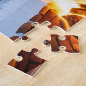 ウィンターアートログキャビン簡単ブレインアートパズル冬 ジグソーパズル (側面)