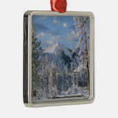 ウィンターインイエローストーン国立公園ワイオミング メタルオーナメント (右)