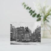 ウィンターインナイズユニオンスクエア001白黒 ポストカード (スタンド正面)