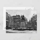 ウィンターインナイズユニオンスクエア001白黒 ポストカード (正面/裏面)