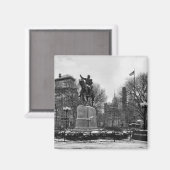 ウィンターインナイズユニオンスクエア001白黒 マグネット (正面/裏面)