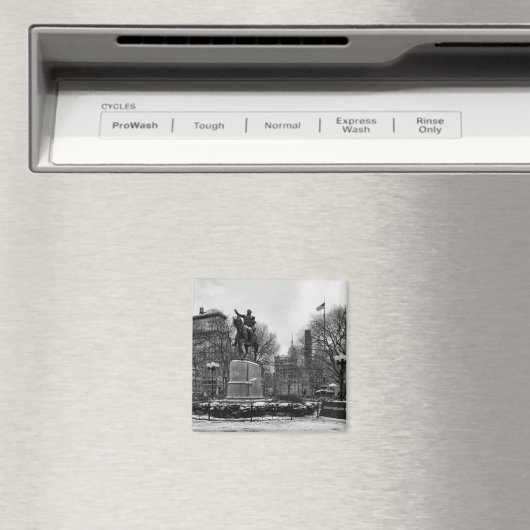 ウィンターインナイズユニオンスクエア001白黒 マグネット (インサイチュ (食洗機))