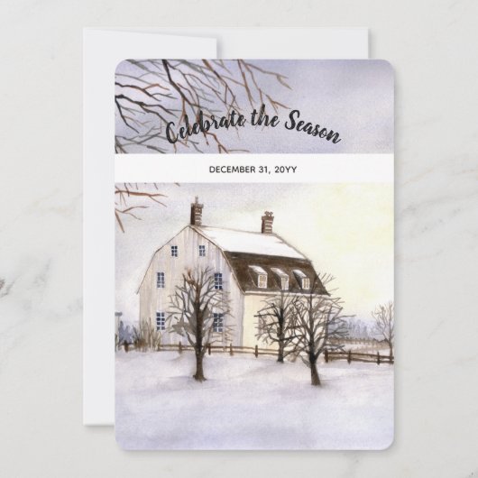 ウィンターインニューイングランドクリスマスフェスティバル招待状 招待状 (裏面)
