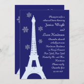 ウィンターインパリリハーサルディナー招待状インジゴ 招待状 (正面/裏面)