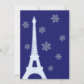 ウィンターインパリ結婚式招待状インディゴ 招待状 (裏面)