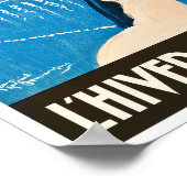 ウィンターインモンテカルロモナコフランスヴィンテージ ポスター (角)