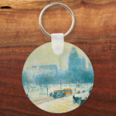 ウィンターインユニオンスクエアby Frederick Childe Hasssam キーホルダー (正面)