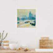 ウィンターインユニオンスクエアby Frederick Childe Hasssam ポスター (キッチン)