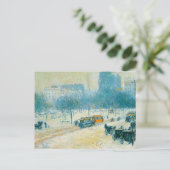 ウィンターインユニオンスクエアby Frederick Childe Hasssam ポストカード (スタンド正面)