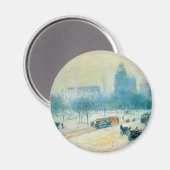 ウィンターインユニオンスクエアby Frederick Childe Hasssam マグネット (正面/裏面)