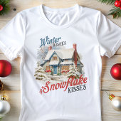 ウィンターウィッシュとスノーフレークキスヴィンテージホリデー トライブレンドＴシャツ