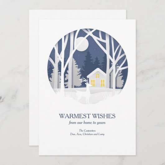 ウィンターウィッシュズホリデーカード シーズンカード (正面/裏面)