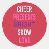 ウィンターウィッシュ クリスマス ホリデーパーティー ステッカー (正面)