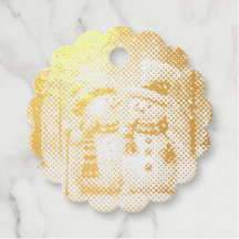 ウィンターウィムシー雪だるまフォイルメッセージカード