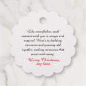 ウィンターウィムシー雪だるまフォイルメッセージカード フェイバータグ (裏面)