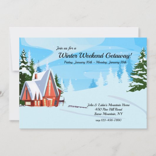 ウィンターウィークエンドゲットウェイ招待状 招待状 (正面)