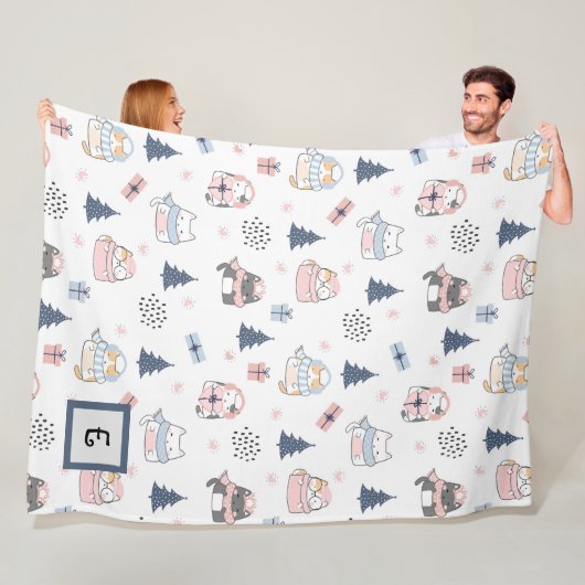 ウィンターウイスカーパーソナライズされたブランケット フリースブランケット (インサイチュ)