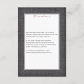 ウィンターウェディングエンクロージャカードに赤い納屋 エンクロージャーカード (裏面)