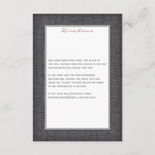 ウィンターウェディングエンクロージャカードに赤い納屋 エンクロージャーカード (裏面)