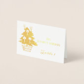 ウィンターウェディングクリスマスパーティーツリー座席表 箔カード (正面)