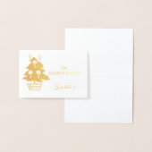 ウィンターウェディングクリスマスパーティーツリー座席表 箔カード (ディスプレー)