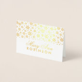 ウィンターウェディングゲストシーティング座席表金ゴールド 箔カード (正面)