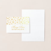 ウィンターウェディングゲストシーティング座席表金ゴールド 箔カード (ディスプレー)