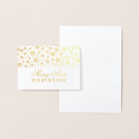 ウィンターウェディングゲストシーティング座席表金ゴールド 箔カード (ディスプレー)