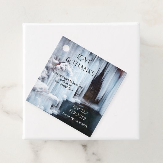 ウィンターウェディングサンキューメッセージカード フェイバータグ (インサイチュ)