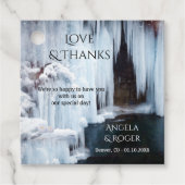 ウィンターウェディングサンキューメッセージカード フェイバータグ (正面)