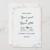 ウィンターウェディングシルバーカード招待カードデザイン 招待状 (正面)