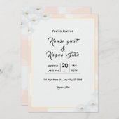 ウィンターウェディングシルバーカード招待カードデザイン 招待状 (正面/裏面)