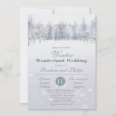 ウィンターウェディングスノーツリー招待状 招待状 (正面)