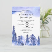 ウィンターウェディングスノーフレーククリスマスカード 招待状 (スタンド正面)