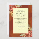 ウィンターウェディングスノーフレーククリスマスパーティーカード 招待状 (正面)