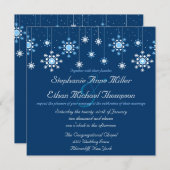 ウィンターウェディングスノーフレーク招待状 招待状 (正面/裏面)