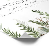 ウィンターウェディングテーブルトップウェルカムサイン ポスター (角)