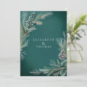 ウィンターウェディングパインベリーパインブランチ 招待状 (スタンド正面)