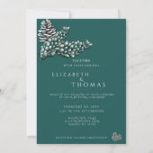 ウィンターウェディングパインベリーパインブランチ 招待状 (裏面)
