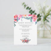 ウィンターウェディングフローラゲスト詳細 エンクロージャーカード (スタンド正面)
