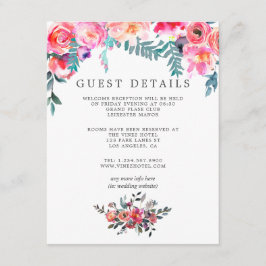 ウィンターウェディングフローラゲスト詳細 エンクロージャーカード