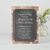 ウィンターウェディングフローラスノーフレーク婚約招待状 招待状 (スタンド正面)