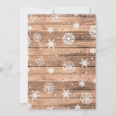 ウィンターウェディングフローラスノーフレーク婚約招待状 招待状 (裏面)